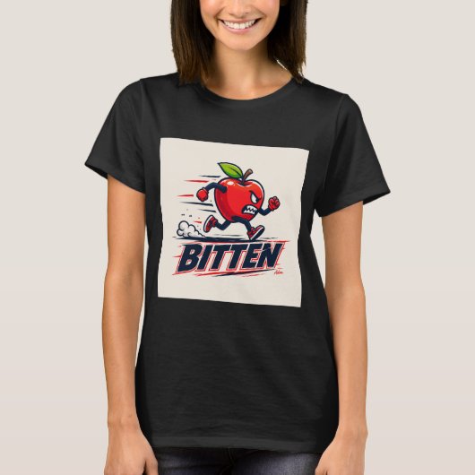 Bitten Running Apple T-shirt (Voorkant)
