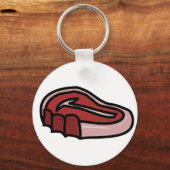 Bitten steak Vlees rundvlees Sleutelhanger (Voorkant)