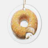 Bitten Sugared Doughnut/Donut Keramisch Ornament (Links)
