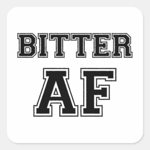 BITTER AF VIERKANTE STICKER
