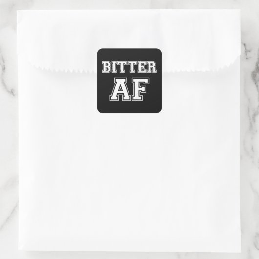 BITTER AF VIERKANTE STICKER (Tas)