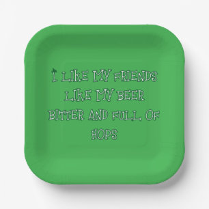 Bitter bier gewenst hier papieren bordje