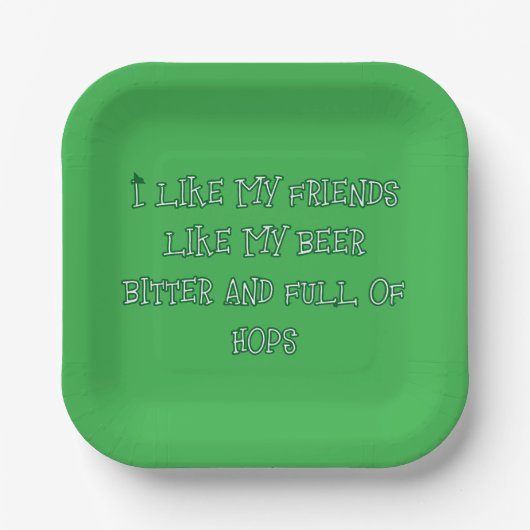 Bitter bier gewenst hier papieren bordje (Voorkant)