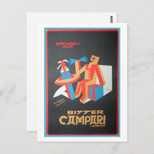 Bitter Campari Briefkaart (Voorkant / Achterkant)