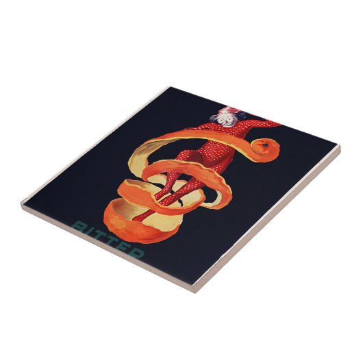 Bitter Campari door Cappiello Tegeltje (Zijkant)