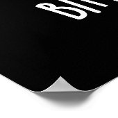 Bitter Chocolate Funny Snoep Pun Dark BG Poster (Hoek)