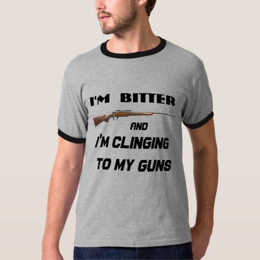 Bitter Clinger Funny Political Satire T-shirt (Voorkant)