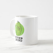 Bitter Gourd Funny Veggie Pun Koffiemok (Voorkant links)