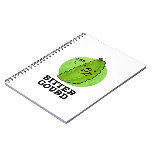 Bitter Gourd Funny Veggie Pun Notitieboek (Linkerzijde)