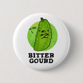 Bitter Gourd Funny Veggie Pun Ronde Button 5,7 Cm (Voorkant)