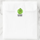 Bitter Gourd Funny Veggie Pun Ronde Sticker (Tas)
