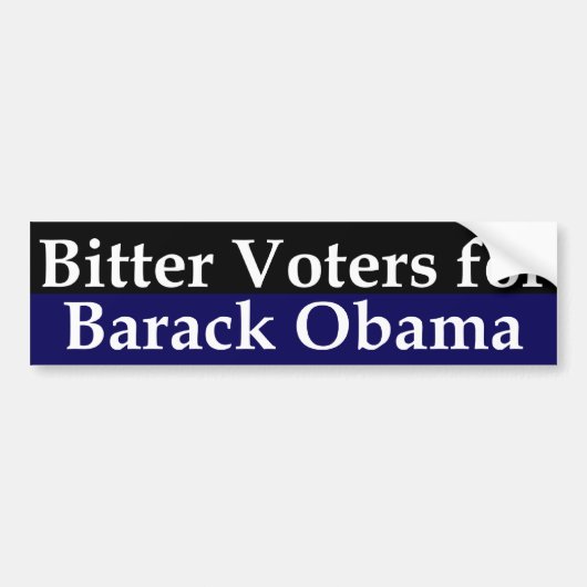 Bitter kiezers voor Barack Obama Bumpersticker (Voorkant)
