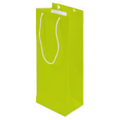 Bitter lemon (effen kleur) wijn cadeautas (Achterkant Gekanteld)