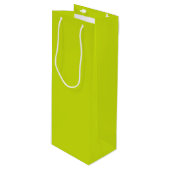 Bitter lemon (effen kleur) wijn cadeautas (Voorkant Gekanteld)