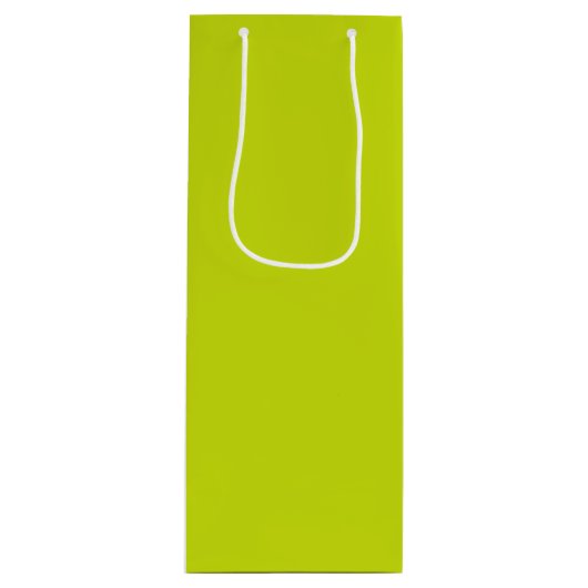 Bitter lemon (effen kleur) wijn cadeautas (Voorkant)