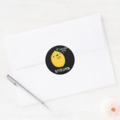 Bitter Lemon Funny Fruit Pun Dark BG Ronde Sticker (Envelop)