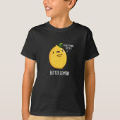Bitter Lemon Funny Fruit Pun Dark BG T-shirt (Voorkant)