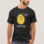 Bitter Lemon Funny Fruit Pun Dark BG T-shirt (Voorkant)