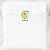 Bitter Lemon Funny Fruit Pun Ronde Sticker (Tas)