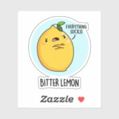 Bitter Lemon Funny Fruit Pun Sticker (Vel)