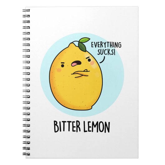 Bitter Lemon Grappige Fruit Standaard  Notitieboek (Voorkant)