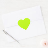 Bitter limoen (vaste kleur) hart sticker (Envelop)