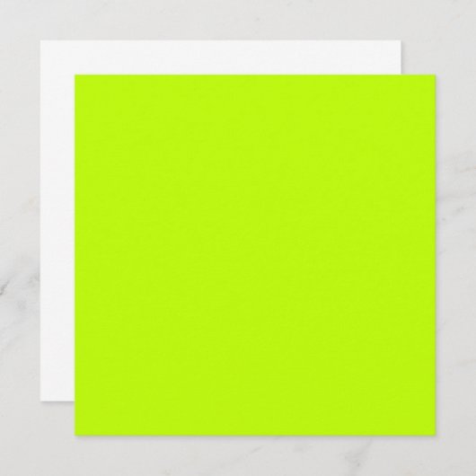 Bitter limoen (vaste kleur) kaart (Voorkant / Achterkant)