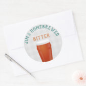 Bitter met eigen brouwen ronde sticker (Envelop)