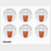 Bitter met eigen brouwen ronde sticker (Vel)