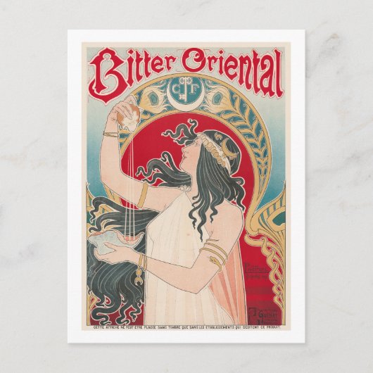 Bitter Oosterse Vintage Poster 1897 Briefkaart (Voorkant)