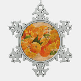 Bitter Oranges from Capri (Cretonne Edition) Tin Sneeuwvlok Ornament