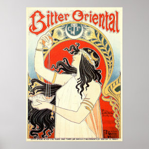 BITTER ORIENTAL Privat Livemont Old Art Nouveau Poster
