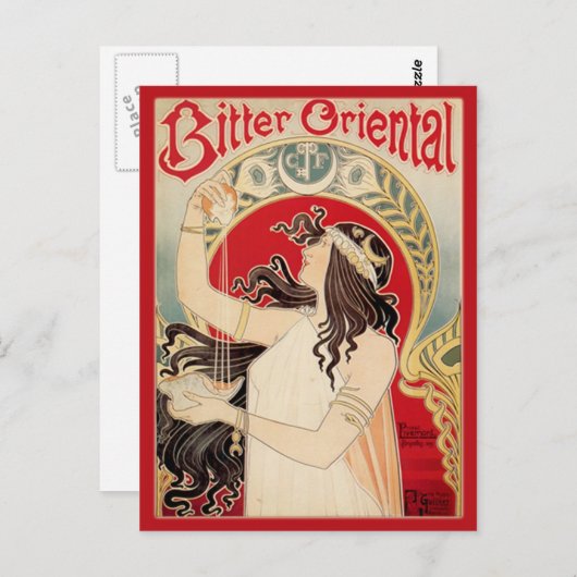 Bitter Oriental (rood) Briefkaart (Voorkant / Achterkant)