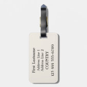 "Bitter Oriental" Vintage en aangepast bagagelabel (Achterkant verticaal)