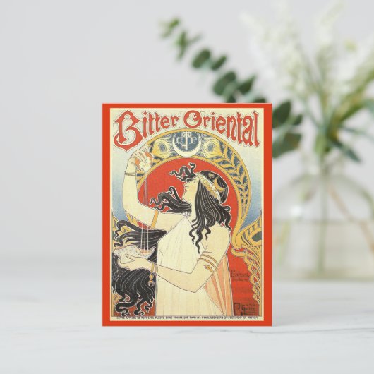 "Bitter Oriental" Vintage en briefkaart (Staand voorkant)