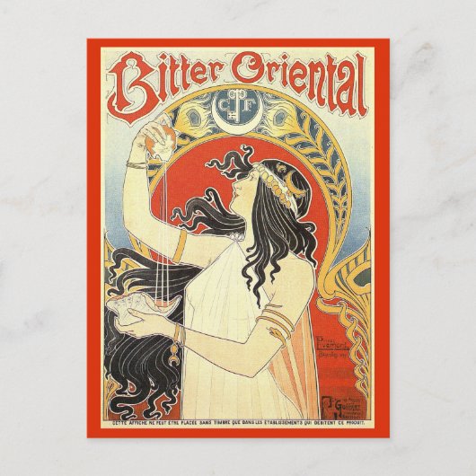 "Bitter Oriental" Vintage en briefkaart (Voorkant)
