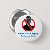 Bitter, Pistool-klingend, religieuze kiezer. Ronde Button 5,7 Cm (Voorkant /achterkant)