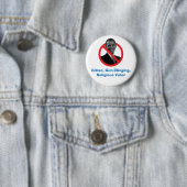 Bitter, Pistool-klingend, religieuze kiezer. Ronde Button 5,7 Cm (In situ)