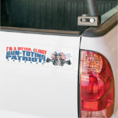 Bitter, Pistool-Toting Patriot Oom Sam Gear Bumpersticker (Op Truck)