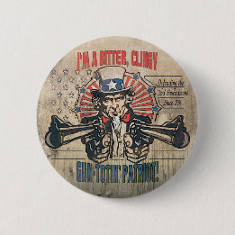 Bitter, Pistool-toting-patriot Ronde Button 5,7 Cm