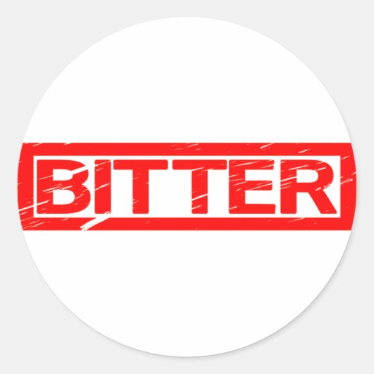 Bitter Stempel Ronde Sticker (Voorkant)