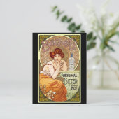Bitter van Bechers - Alfons Mucha Art Nouveau Briefkaart (Staand voorkant)