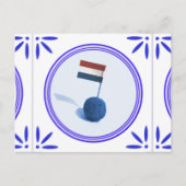 Bitterbal Dutch Snack Traditional Delft Blue Tile Briefkaart (Voorkant)