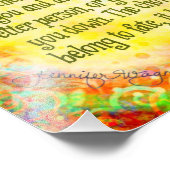  bittere of betere gele inspirativiteit foto afdruk (Hoek)