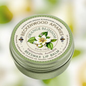 Bittere Oranje Neroli of Oranje Lip Balm Honingbij Ronde Sticker