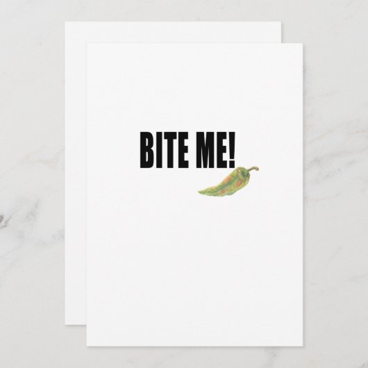 Bittere peper. Vegan Edition Feestdagenkaart (Voorkant / Achterkant)