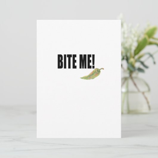 Bittere peper. Vegan Edition Feestdagenkaart (Staand voorkant)