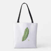 Bittermeloen Stevig Geborsteld Polyester Schouder Tote Bag (Achterkant)