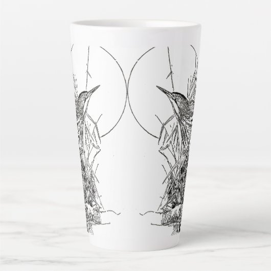 Bittern Heron Birds Animals Wildlife Latte Mok (Voorkant)