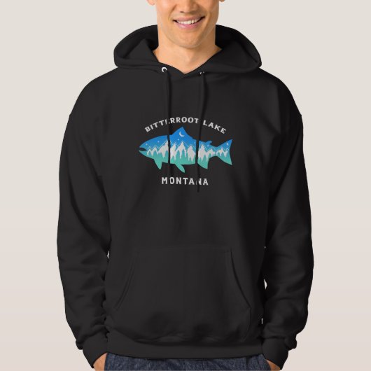 Bitterroot Lake Montana donkerkleurig sweatshirt (Voorkant)